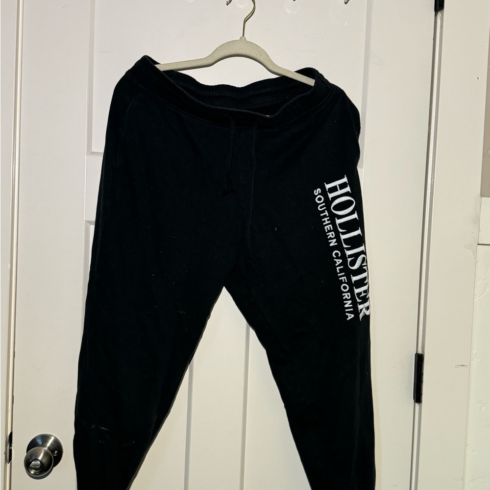 Hollister Black Sweatpants with Elastic Waistband